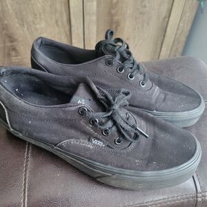 Vans Womens Black Canvas Sneakers